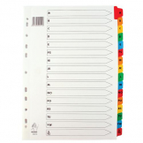 Assorted A4 A-Z Mylar Index WX01523