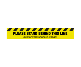 Please stand behind this line until forward space is vacant floor graphic - SD043