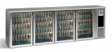 Gamko E3-2222GMUCS84 Glass Four Door Stainless Steel Undercounter Bottle Cooler  722 x 33 Centiliters