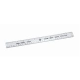 5 Star Office Ruler Plastic Metric and Imperial Markings 300mm Clear Pack of 10
