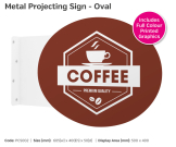 Metal Projecting Sign - Oval